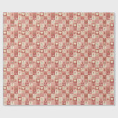 手描きのスイートパッチワーク - ラッピングペーパーロール ラッピングペーパー (フラット)