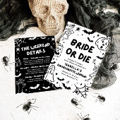 手描きのスケルトン ハロウィン ブライズゲットウィークエンド 招待状