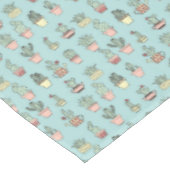 手描きのスタイルパターンのカラフルでかわいいサボテン テーブルクロス (アングル)