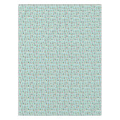 手描きのスタイルパターンのカラフルでかわいいサボテン テーブルクロス (正面)