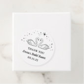 手描きのスワン エレガント ブライダルシャワー サンクス フェイバータグ (インサイチュ)