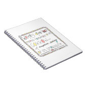 手描きのタイポグラフィ- corrie 10ブームの引用文 ノートブック (右側)