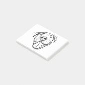 手描きのデジタルスマイルピットブル ポストイット (アングル)