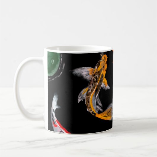 手描きのデ絵画ジタル鉛筆をカンバスにカワイイ コーヒーマグカップ (左)