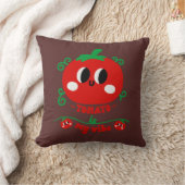 手描きのトマトが私のヴィブ クッション (ブランケット)