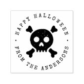 手描きのドクロ ハロウィン セルフインキングスタンプ (デザイン)