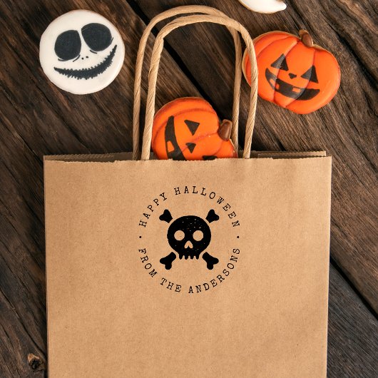 手描きのドクロ ハロウィン セルフインキングスタンプ