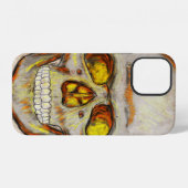 手描きのドクロ iPhoneケース (裏面横)