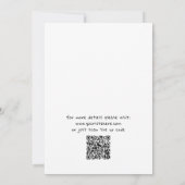 手描きのドット絵+QRコードの結婚式招待状 招待状 (裏面)