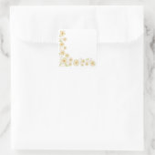 手描きのドッドルフローラコーナー スクエアシール (バッグ)