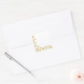 手描きのドッドルフローラコーナー スクエアシール (封筒)