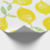 手描きのドードル熱帯果実柄背景 ラッピングペーパー (角)