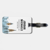 手描きのニューヨークシティ、NY ラゲッジタグ (裏面横)