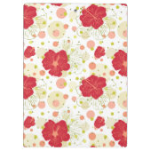 手描きのハイビスカスパターン クリップボード (裏面)