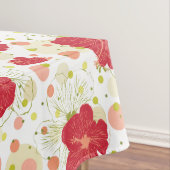 手描きのハイビスカスパターン テーブルクロス (インサイチュ)