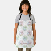 手描きのハッピーイースター ウォーターカラーキッズ エプロン (インサイチュ)