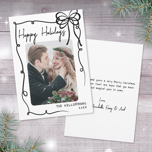 手描きのハッピー シーズンカード