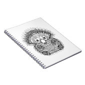 手描きのハリモグラの落書き ノートブック (右側)