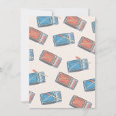 手描きのパーフェクトマッチ・Matchboxパーティー 招待状 (裏面)