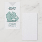 手描きのビジネスマンの弁護士の名刺 名刺 (正面/裏面)