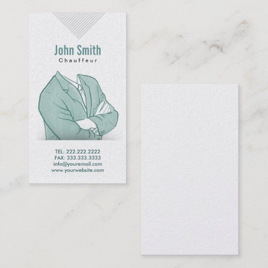 手描きのビジネスマンの運転者の名刺 名刺 (正面/裏面)