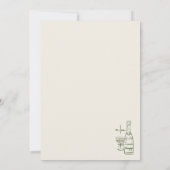 手描きのビンテージ結婚式の保存日通知 セーブザデート (裏面)