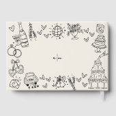 手描きのビンテージ風ふざけた結婚式ゲストブック ゲストブック (裏面)