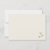 手描きのビンテージ風レトロな結婚式 出欠カード (裏面)