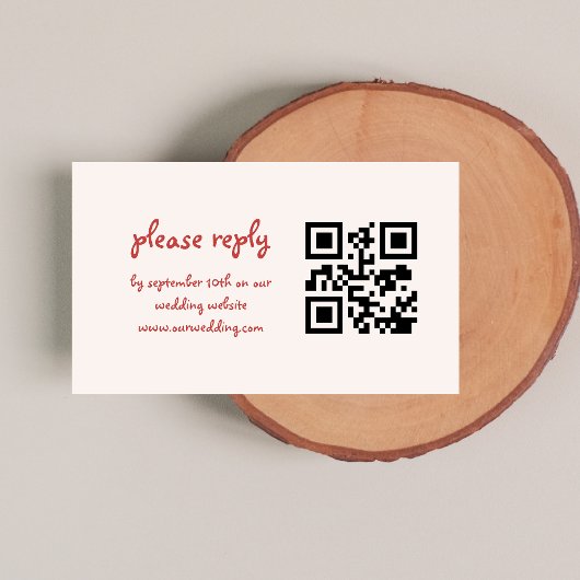 手描きのビンテージ フランス 赤 おとぎ話のような結婚式 エンクロージャーカード