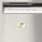 手描きのピエロのカーニバル 誕生日 カラフル マグネット (インサイチュ (食洗機))