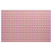 手描きのピンクのジグザグパターン ファブリック (ヤード)