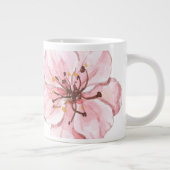 手描きのピンクの桜 ジャンボコーヒーマグカップ (右)