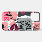 手描きのファッションの女の子の柄。カラフルモダン Case-Mate iPhoneケース (裏面 (横))