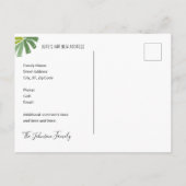 手描きのフラインゴ　フロリダに移住しました 案内ポストカード (裏面)