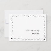 手描きのフラワーガール提案カード になりますか？ 招待状 (正面)