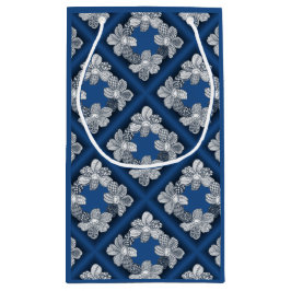 手描きのフラワーレイで任意の色を選択 スモールペーパーバッグ