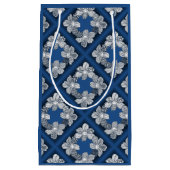 手描きのフラワーレイで任意の色を選択 スモールペーパーバッグ (正面)