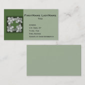 手描きのフラワーレイで任意の色を選択 名刺 (正面/裏面)