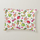 手描きのフルーツパターン アクセントクッション (裏面)