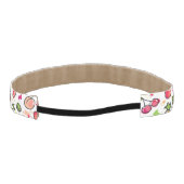 手描きのフルーツパターン アスレチックヘッドバンド (裏面)