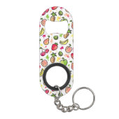 手描きのフルーツパターン キーホルダー栓抜き (裏面)