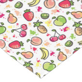 手描きのフルーツパターン ショートテーブルランナー (コーナー)
