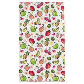 手描きのフルーツパターン スモールペーパーバッグ (裏面)