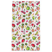 手描きのフルーツパターン スモールペーパーバッグ (正面)