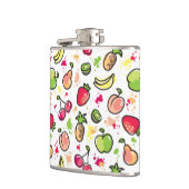 手描きのフルーツパターン フラスク (左)