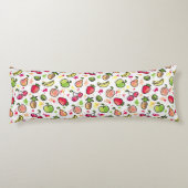 手描きのフルーツパターン ボディピロー (裏面)