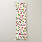 手描きのフルーツパターン ボディピロー (裏面 (縦))