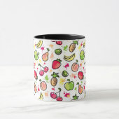手描きのフルーツパターン マグカップ (中央)