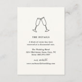 手描きのフルートの落書き 現代のウェディング エンクロージャーカード (正面)