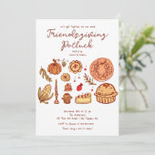 手描きのフレンドリディナー 招待状 (スタンド正面)